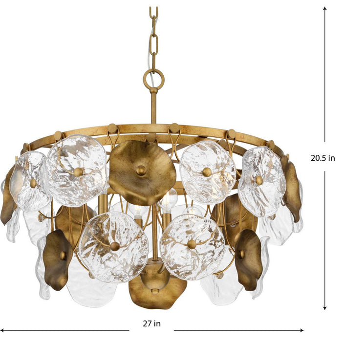 Loretta Six Light Chandelier-Mid. Chandeliers-Progress Lighting-Lighting Design Store