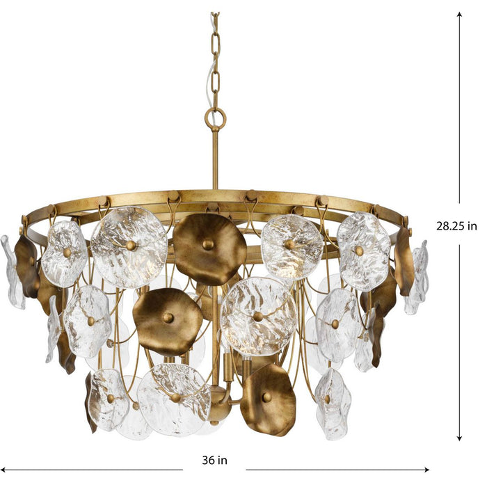 Loretta Nine Light Chandelier-Mid. Chandeliers-Progress Lighting-Lighting Design Store