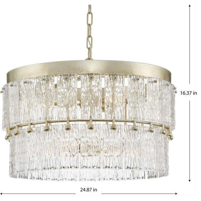 Chevall Six Light Chandelier-Mid. Chandeliers-Progress Lighting-Lighting Design Store