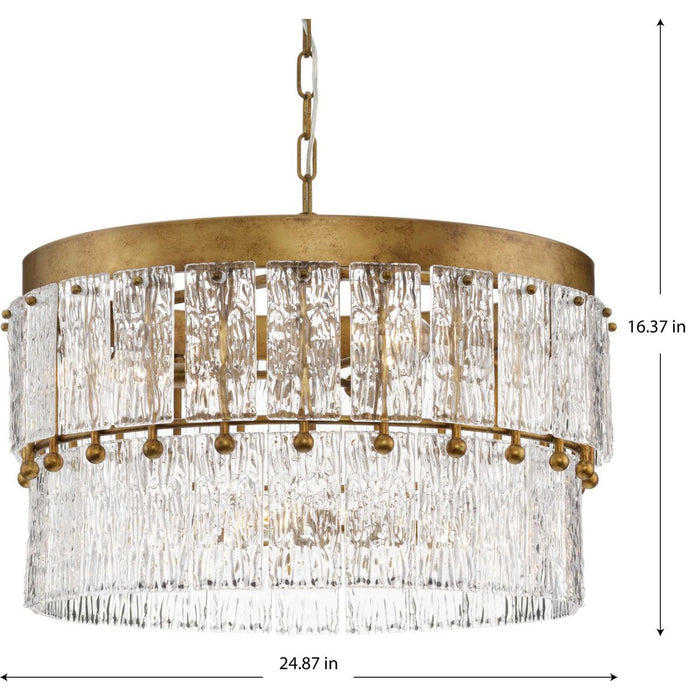 Chevall Six Light Chandelier-Mid. Chandeliers-Progress Lighting-Lighting Design Store