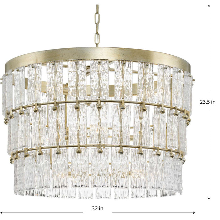 Chevall Nine Light Chandelier-Mid. Chandeliers-Progress Lighting-Lighting Design Store