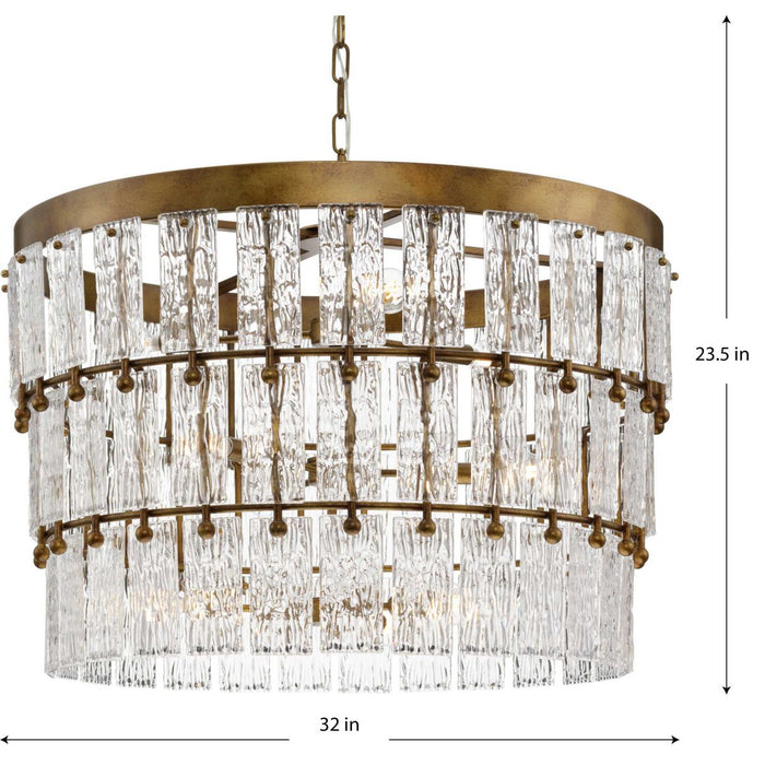 Chevall Nine Light Chandelier-Mid. Chandeliers-Progress Lighting-Lighting Design Store