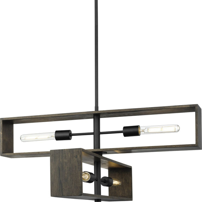 Boundary Four Light Chandelier-Linear/Island-Progress Lighting-Lighting Design Store
