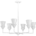 Pinellas Six Light Chandelier-Mid. Chandeliers-Progress Lighting-Lighting Design Store