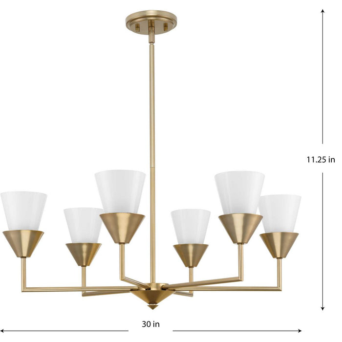 Pinellas Six Light Chandelier-Mid. Chandeliers-Progress Lighting-Lighting Design Store
