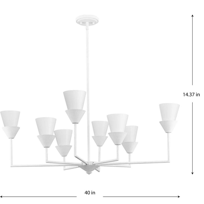 Pinellas Eight Light Chandelier-Large Chandeliers-Progress Lighting-Lighting Design Store