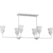 Pinellas Six Light Island Pendant-Linear/Island-Progress Lighting-Lighting Design Store