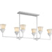 Pinellas Six Light Island Pendant-Linear/Island-Progress Lighting-Lighting Design Store