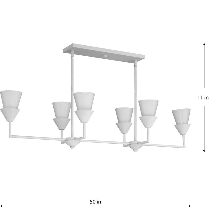 Pinellas Six Light Island Pendant-Linear/Island-Progress Lighting-Lighting Design Store