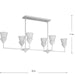 Pinellas Six Light Island Pendant-Linear/Island-Progress Lighting-Lighting Design Store