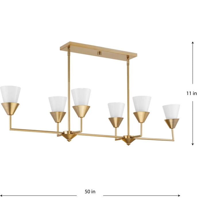 Pinellas Six Light Island Pendant-Linear/Island-Progress Lighting-Lighting Design Store