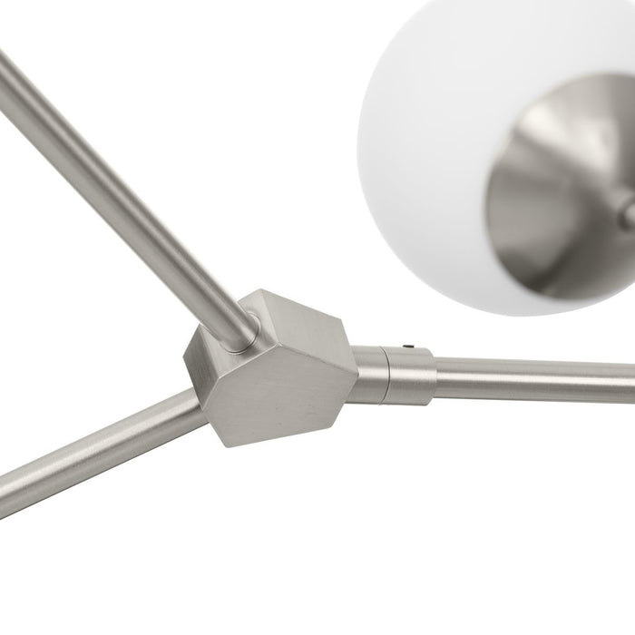 Haas Six Light Chandelier-Linear/Island-Progress Lighting-Lighting Design Store