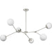 Haas Six Light Chandelier-Linear/Island-Progress Lighting-Lighting Design Store