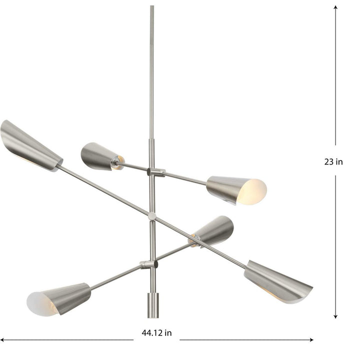 Cornett Six Light Chandelier-Large Chandeliers-Progress Lighting-Lighting Design Store