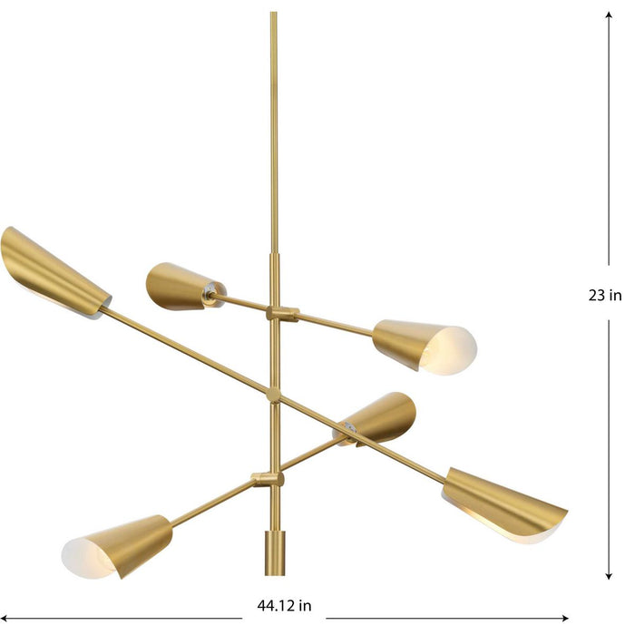 Cornett Six Light Chandelier-Large Chandeliers-Progress Lighting-Lighting Design Store