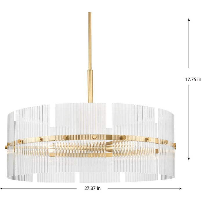 Seville Six Light Chandelier-Mid. Chandeliers-Progress Lighting-Lighting Design Store
