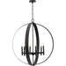 Allegheny Six Light Chandelier-Mid. Chandeliers-Progress Lighting-Lighting Design Store