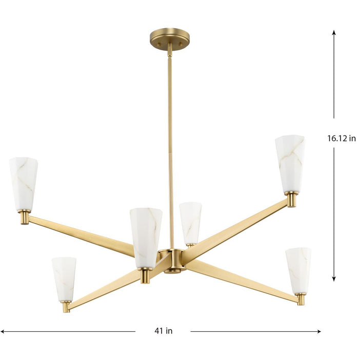 Tosca Six Light Chandelier-Large Chandeliers-Progress Lighting-Lighting Design Store