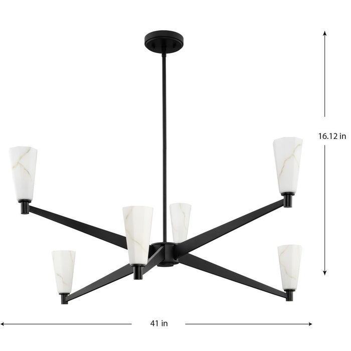 Tosca Six Light Chandelier-Large Chandeliers-Progress Lighting-Lighting Design Store