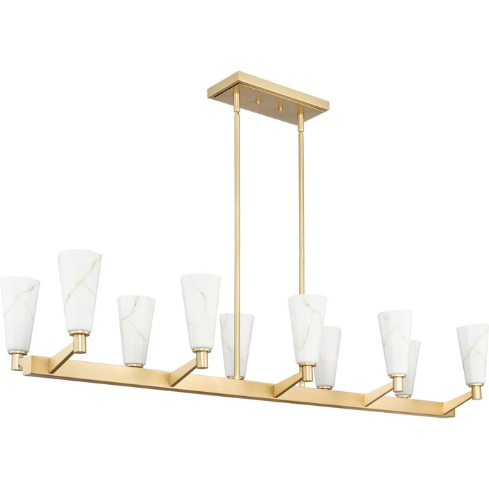 Tosca Ten Light Linear Chandelier-Linear/Island-Progress Lighting-Lighting Design Store