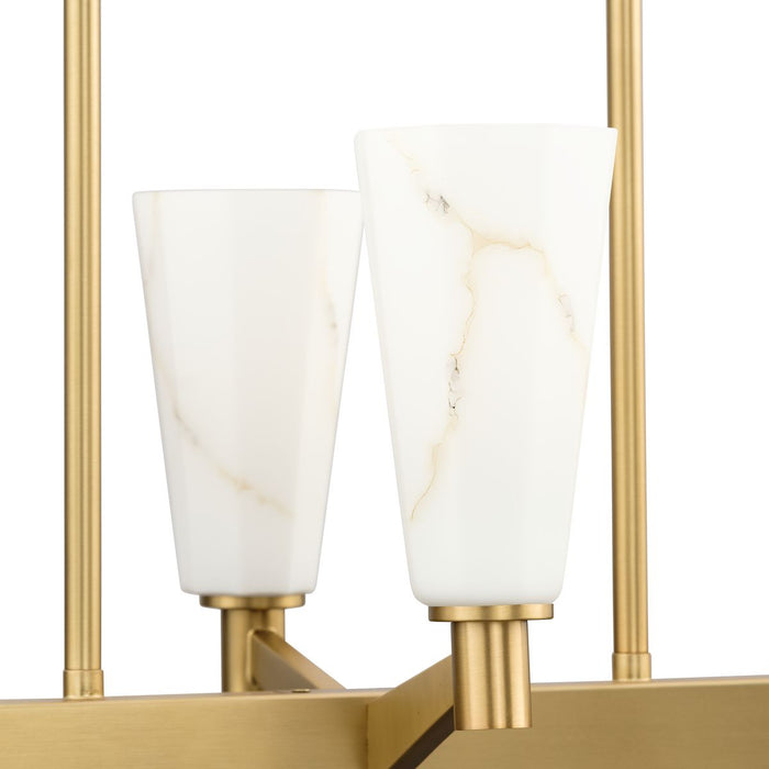 Tosca Ten Light Linear Chandelier-Linear/Island-Progress Lighting-Lighting Design Store