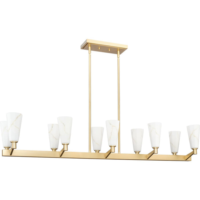 Tosca Ten Light Linear Chandelier-Linear/Island-Progress Lighting-Lighting Design Store