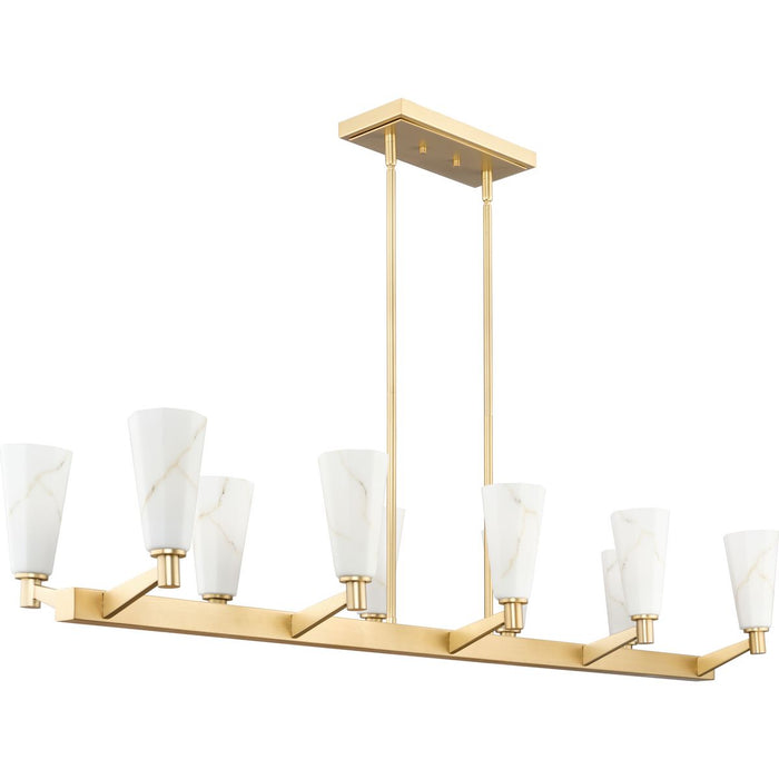 Tosca Ten Light Linear Chandelier-Linear/Island-Progress Lighting-Lighting Design Store