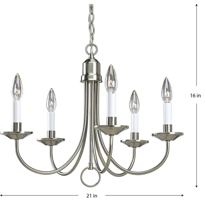 Five Light Chandelier-Mid. Chandeliers-Progress Lighting-Lighting Design Store