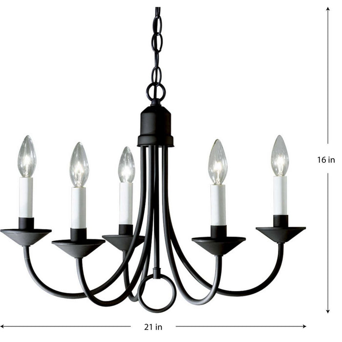 Five Light Chandelier-Mid. Chandeliers-Progress Lighting-Lighting Design Store