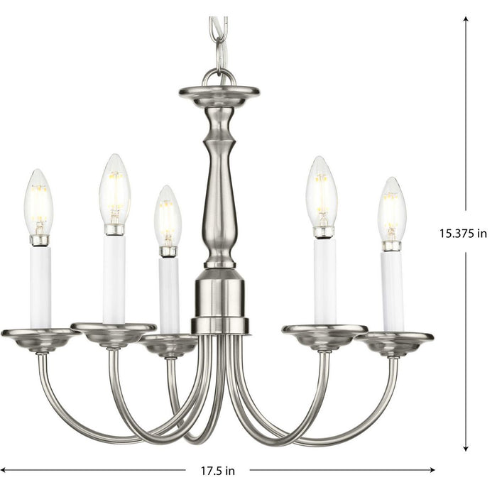 Five Light Chandelier-Mini Chandeliers-Progress Lighting-Lighting Design Store
