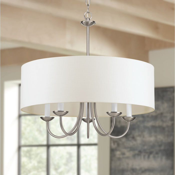 Drum Shade Chandelier-Mid. Chandeliers-Progress Lighting-Lighting Design Store