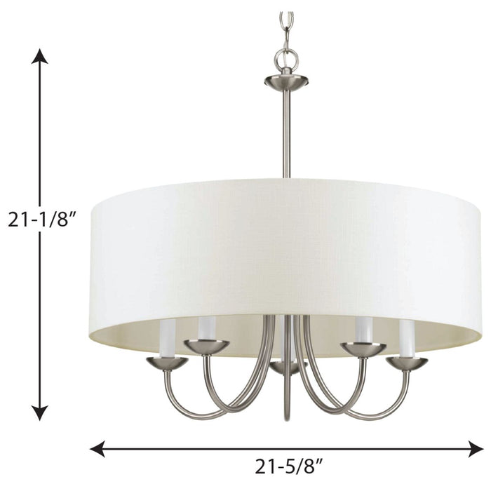 Drum Shade Chandelier-Mid. Chandeliers-Progress Lighting-Lighting Design Store
