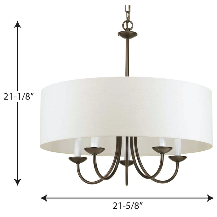 Drum Shade Chandelier-Mid. Chandeliers-Progress Lighting-Lighting Design Store