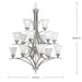 Trinity 15 Light Chandelier-Large Chandeliers-Progress Lighting-Lighting Design Store