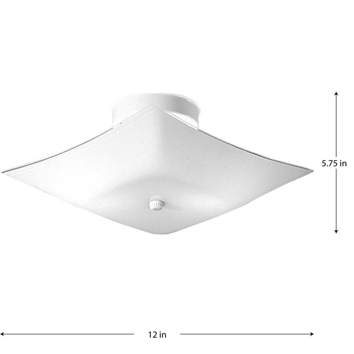 Square Glass Flush Mount-Semi-Flush Mts.-Progress Lighting-Lighting Design Store