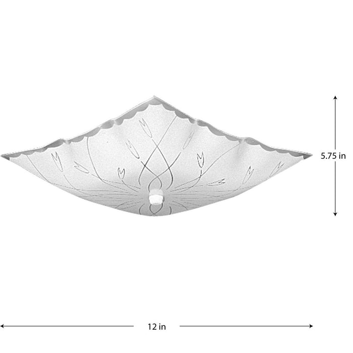 Square Glass Flush Mount-Semi-Flush Mts.-Progress Lighting-Lighting Design Store