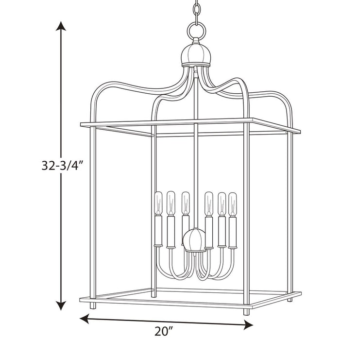 Assembly Hall Foyer Pendant-Foyer/Hall Lanterns-Progress Lighting-Lighting Design Store