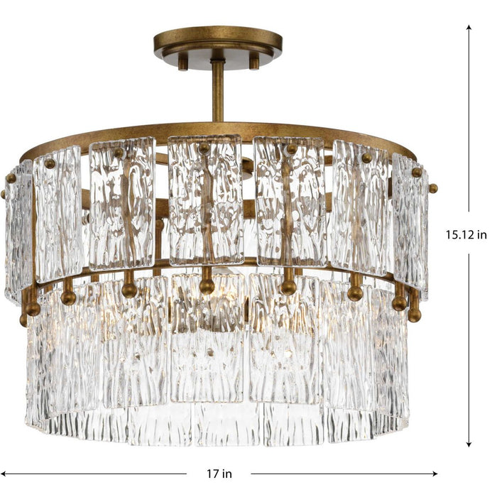 Chevall Three Light Pendant-Semi-Flush Mts.-Progress Lighting-Lighting Design Store