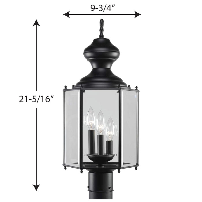 Three Light Post Lantern-Exterior-Progress Lighting-Lighting Design Store
