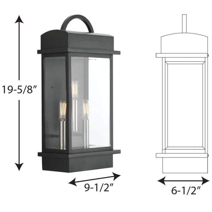 Santee Large Wall Lantern-Exterior-Progress Lighting-Lighting Design Store
