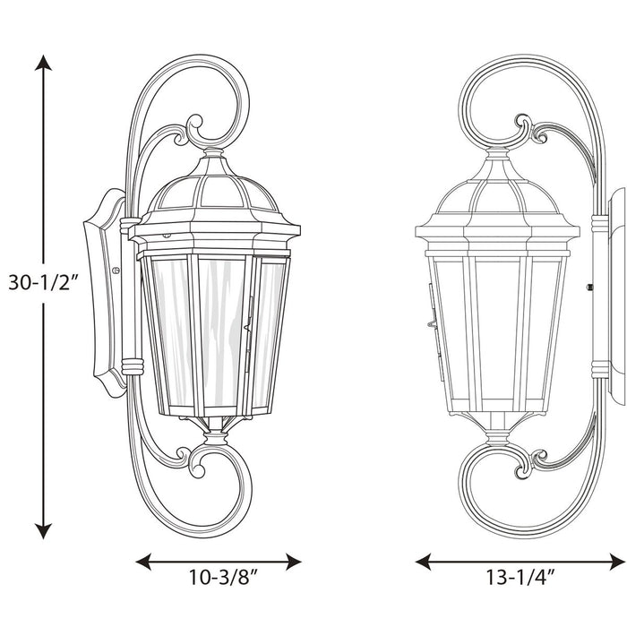 Verdae Large Wall Lantern-Exterior-Progress Lighting-Lighting Design Store