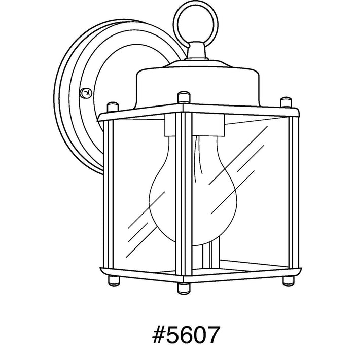 Flat Glass Lantern Wall Lantern-Exterior-Progress Lighting-Lighting Design Store