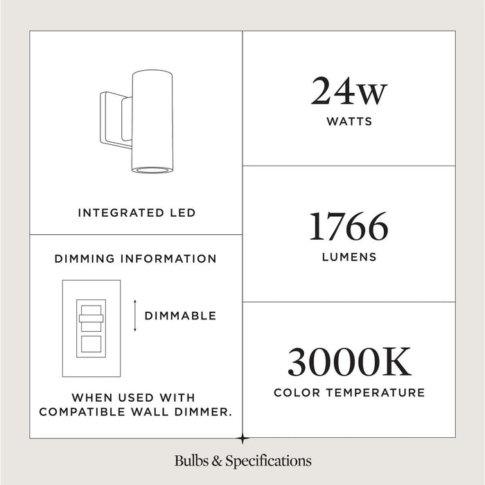 Cylinders LED Wall Mount-Exterior-Progress Lighting-Lighting Design Store