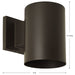 Cylinder Wall Lantern-Exterior-Progress Lighting-Lighting Design Store
