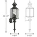 Three Light Large Wall Lantern-Exterior-Progress Lighting-Lighting Design Store