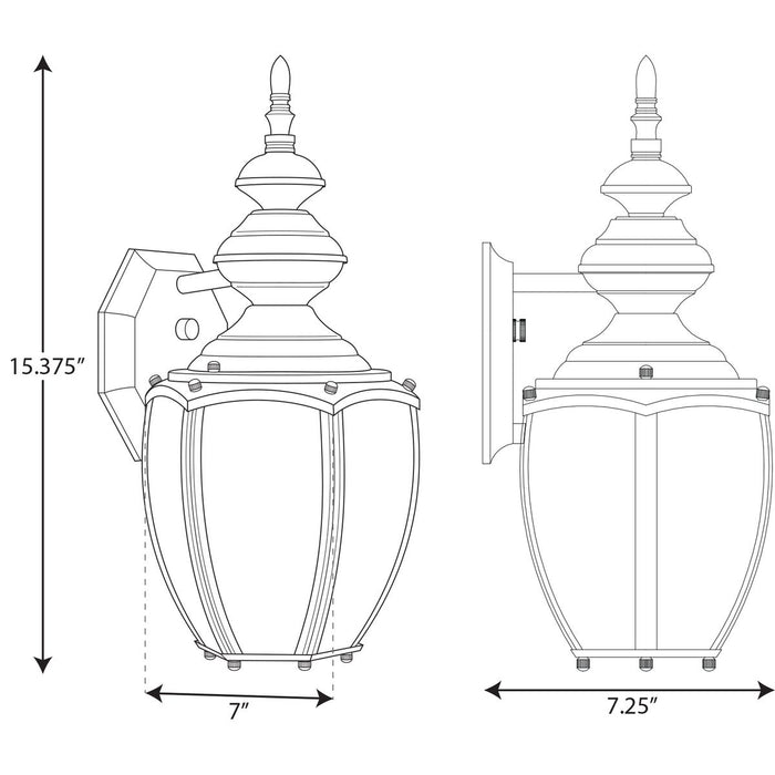 Roman Coach Wall Lantern-Exterior-Progress Lighting-Lighting Design Store