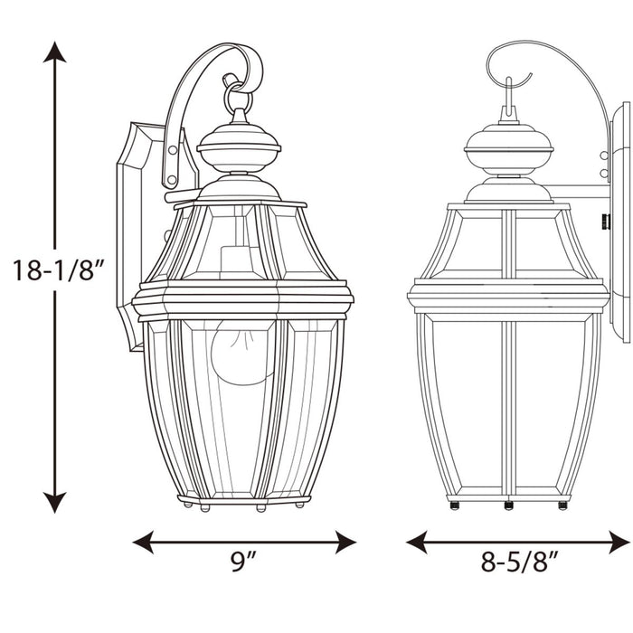 New Haven Wall Lantern-Exterior-Progress Lighting-Lighting Design Store