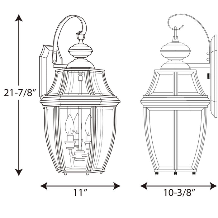 New Haven Wall Lantern-Exterior-Progress Lighting-Lighting Design Store