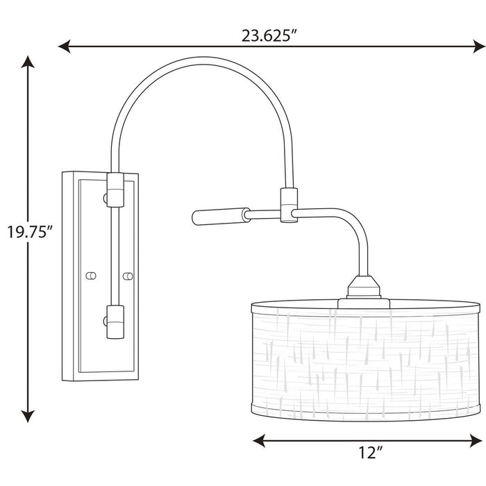 Kempsey Swing Arm Wall Bracket-Lamps-Progress Lighting-Lighting Design Store