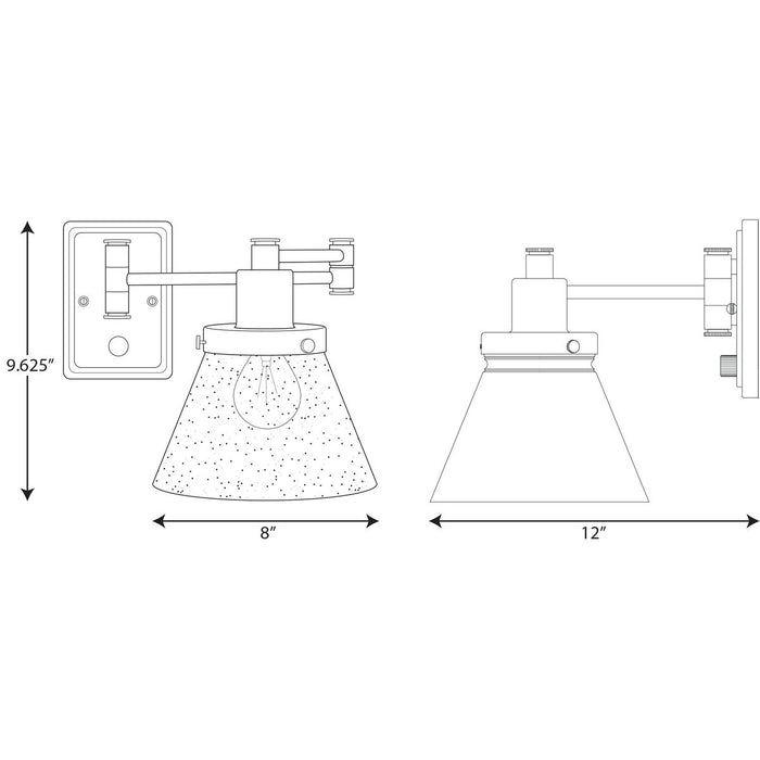 Hinton Swing Arm Wall Lamp-Lamps-Progress Lighting-Lighting Design Store